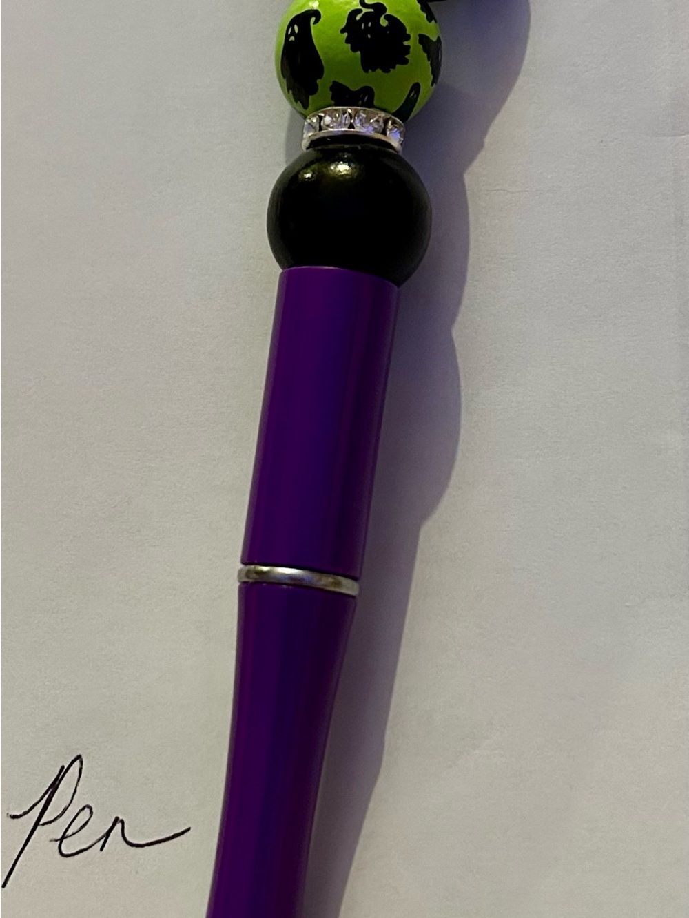 Purple Decorative Ball-Top Pen by